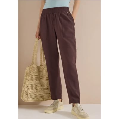 Mid Waist Slim Legs broek in Loose Fit
