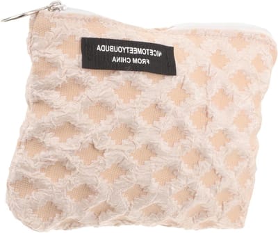 Opbergzak Maandverband - Menstruatietasje Tasje - Hygiënisch Opbergen - Geurvrij Materiaal - 15 x 12 cm - Beige