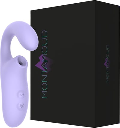 MontAmour Luna – 3-in-1 Luchtdruk Vibrator – Clitoris & G-Spot Stimulator – 10 Standen – Oplaadbaar – Waterdicht – Lila