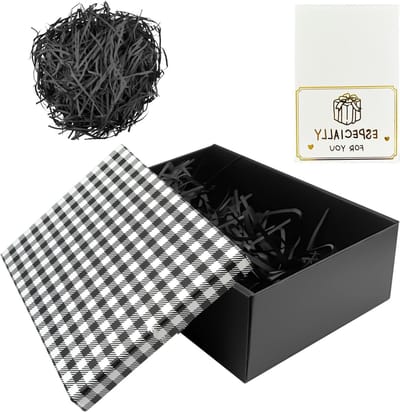 Luxe Cadeau Doos met Deksel 25 x 18 x 8,5 cm voor Verjaardagen, Bruiloften en Valentijnsdag met Strik en Wenskaart
