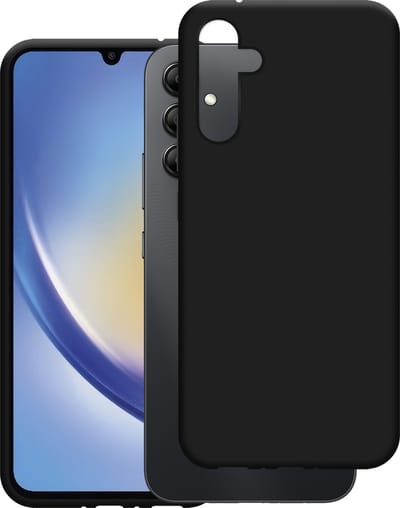 Just in Case hoesje geschikt voor Samsung Galaxy A34 Hoesje Siliconen - Flexibele Case - Zwart