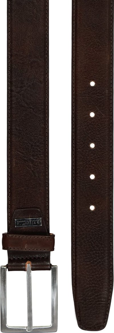 LINDENMANN leren heren riem - donkerbruin