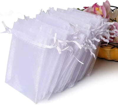 Fruitbeschermingszakjes met trekkoord (set van 50) – Fruit- en groentezakjes – Effen organzazakjes – Beschermende gaaszakjes voor de tuin – Zakjes met trekkoord – Fruitzakjes – Snoepzakjes – 15 x 20 cm
