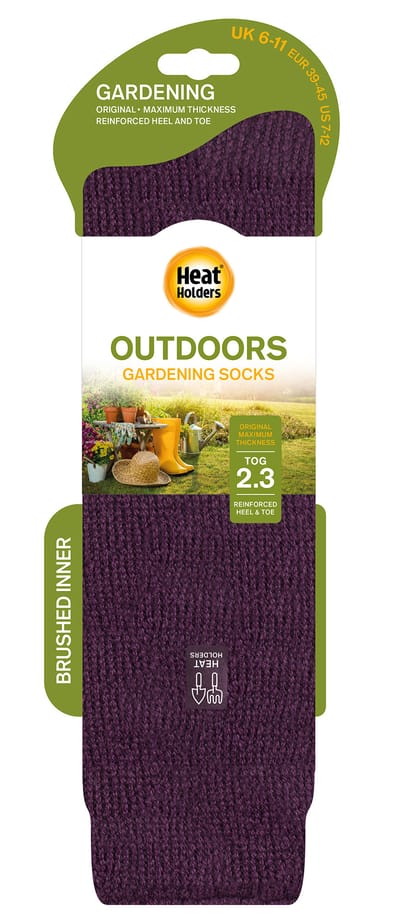 Heat Holders Lange thermo tuinsokken voor heren - Pruim