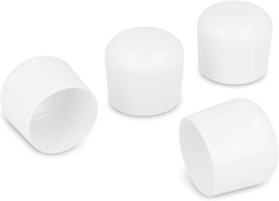 Stoeldop set - Buiskappen rond - Vloeren beschermen - Gemaakt in Duitsland - 4 stuks 28 mm - Wit