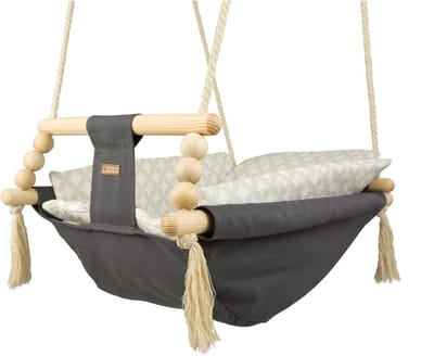 Babyschommel - voor binnen - antraciet grijs - tot 20 kg