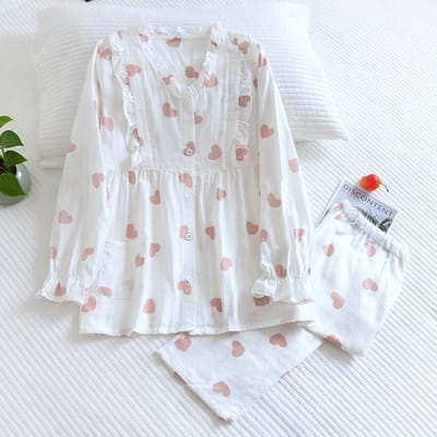 Puur Katoen Gaas Dunne Kimono Verpleegkunde Pyjama's Zwangere Vrouwen Thuis Kleding XL wit