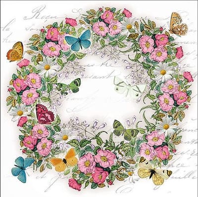 Ambiente - Lunch servetten - Wreath of Flowers