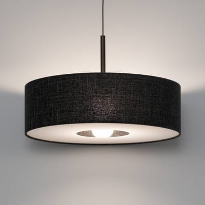 Nowodvorski Lighting Hanglamp Amarela L, zwart gemêleerd, textiel, E27