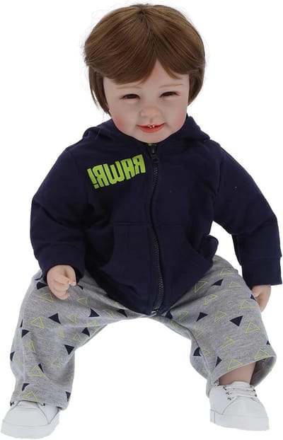 Jongenspop Levensecht - Baby peuter speelgoed - Fantasiespel stimuleren - Beweegbare ledematen - 55 cm - Niet gespecificeerd