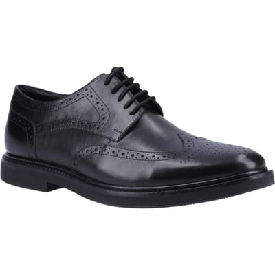 Hush Puppies Kingston Leren Heren Zwarte Brogues Schoenen