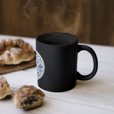 Magische Mok - Foto op Warmte Mokken - Koffiemok - Vinyl - LP - Delfts Blauw - Muziek - Magic Mok - Beker - 350 ML - Theemok