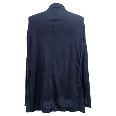 Loro piana single-breasted blazer met zakken in marineblauw katoen