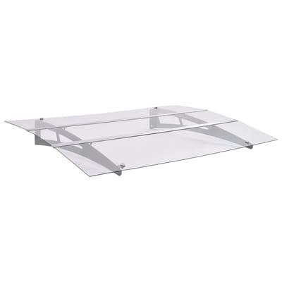 vidaXL Deurluifel 150x90 cm polycarbonaat zilverkleurig en transparant