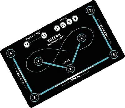 Hockey Trainingsmat - Dribbelonderlegger Balcontrole - Vaardigheden Verbeteren - Antislip Geluidsarm - 80 x 120 cm - Zwart