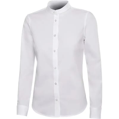 Dames blouse met lange mouwen en Mao-kraag Velilla