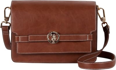 U.S. POLO ASSN. Schoudertas Argentario Flap Crossbody Bag Brown Bruine