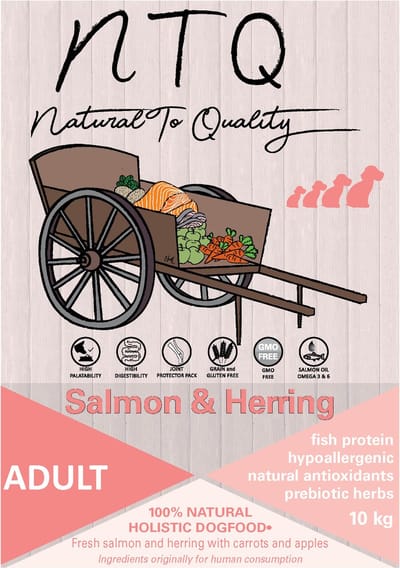 Natural To Quality met zalm en haring 10 kg