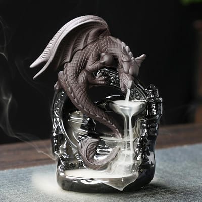 Waterval Reflux Aromatherapie Kachel Decoratie Gevleugelde Draak Sandelhout Woonkamer Aromatherapie Creatief Zwarte Gevleugelde Draak gray