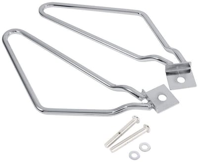 Dailygoods- Zadeltas Montagebeugels - 2x Verchroomd/Ijzer - Duurzaam/Corrosiebestendig - Ondersteuning voor XL883/1200 HD1450/1584 - Eenvoudig te Installeren - Zadelhouder
