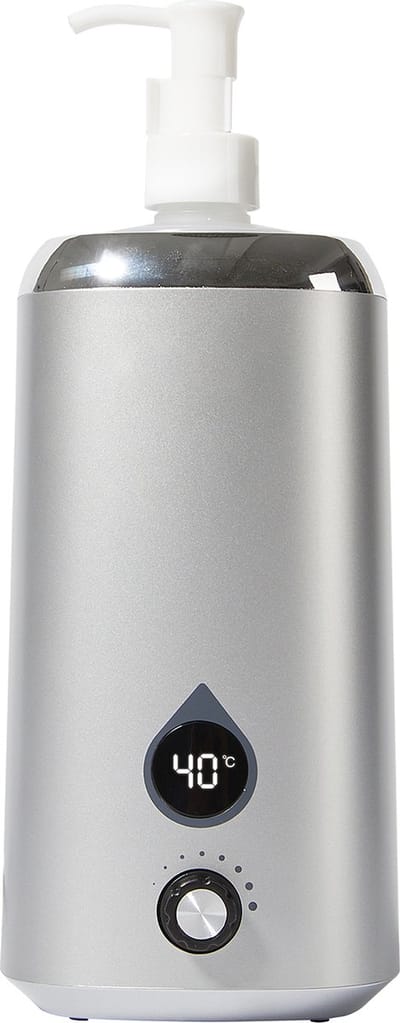 ZenGrowth Massageolie Verwarmer Met Dispenser – Flessen Warmer Massageolie – Oliewarmer – Aangenamere Massages – Eenvoudig - Grijs