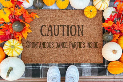 Caution Spontaneous Dance Parties Inside | 60x40 cm | Nieuwe huis cadeau | Ingangsmat | Deurmat met stijl | Verhuizing cadeau | Praktisch & trendy | Perfect voor binnenkomst | Cadeau voor nieuwe woning