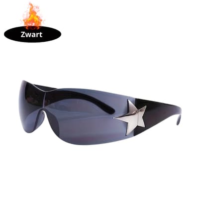 Livano - Festival Bril - Rave - Space - Techno - Freaky Glasses - Heren - Dames - Zonnebril - Zwart