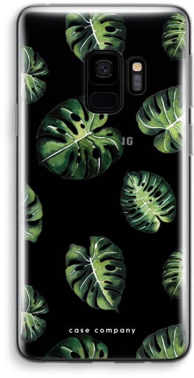 Case Company® - Hoesje geschikt voor Samsung Galaxy S9 hoesje - Tropische bladeren - Soft Cover Telefoonhoesje - Bescherming aan alle Kanten en Schermrand