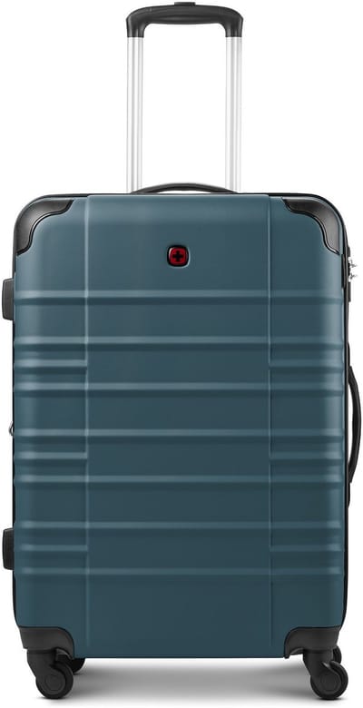 Wenger Amplar Evo 4 wielen Trolley M 65 cm met uitbreidingsplooi - Harde bagage - Combinatieslot - petrol