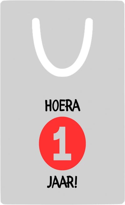 Hacebo® - Hoera 1 jaar metalen boekenlegger - Verjaardag - Jarigen - Verjaardagscadeau - peuter - Happy birthday Bladwijzer boekenleggers - 7.6 cm x 5cm