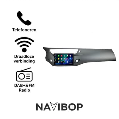 Geschikt voor Citroen C3 Grijs (2010 t/m 2016) | 9 inch Android 15.0 CarPlay autoradio | Draadloos CarPlay & Android Auto | 2GB RAM + 32GB | Mic, Camera (AHD) & DAB+ | Bluetooth & WiFi | NAVIBOP NB-1119 | Bouwjaar 2010 t/m 2016