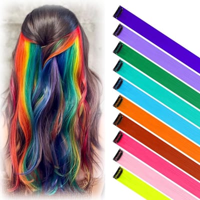 Dailygoods- Haarextensies 10 Stuks - Clip-in - 65 cm - Veilig en Comfortabel - Lichtgewicht - Schadevrije Haartransformatie - Haaraccessoires
