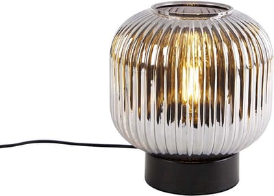 QAZQA karel - Art Deco Dimbare LED Smart Tafellamp incl. wifi met Dimmer - 1 lichts - H 22 cm - Zwart - Woonkamer | Slaapkamer | Keuken