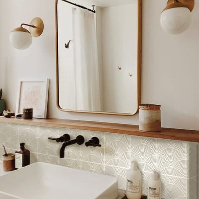 Allecto - Waterdichte tegelstickers - Zelfklevende wanddecoratie - 20 x 20 cm - Boho-stijl - Geschikt voor keuken en badkamer - Set van 10