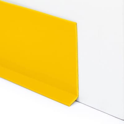 Rubbermagazijn -PVC Plint Geel - 80x1,9mm - Flexibele plint - Lengte 25 meter - Vloerplint