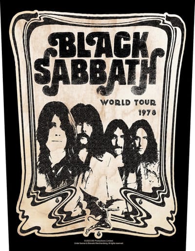 Black Sabbath - World Tour 1978 Rugpatch - Zwart