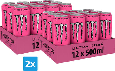 2x Monster Energy Ultra Rosa Zero Sugar (12 x 500ml)