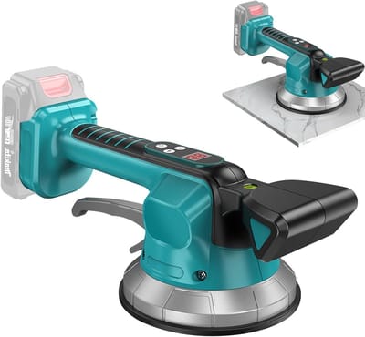 Vibrerende Tegelsnijder met 10 Instelbare Gangen, 14.5 cm Zuignap en 200 kg Hechting voor Tegels van 30-240 cm, Ideaal voor Tiling en Verbouwing