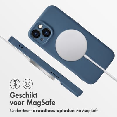 imoshion Hoesje - Geschikt voor Apple iPhone 15 - Color Backcover geschikt voor MagSafe - Donkerblauw