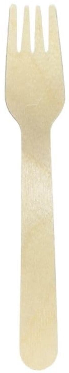 Dailygoods- Houten Vorken 100 Stuks - Biologisch Afbreekbaar - Composteerbaar - Berkenhout - Milieuvriendelijk - 16 cm Hoog - Bestek