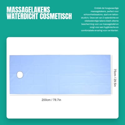 Dailygoods- Massagelakens 2 Stuks - Waterdicht - Oliebestendig - Polyester - Bedbankhoes - Cosmetische Lakenhoes - Massagetafelhoes