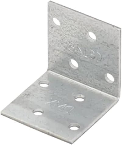 Hoek Plaat Beugel - Versteviging Connector - Hout Verbindingen - Universele Perforatie - 40 mm Set - Zilver