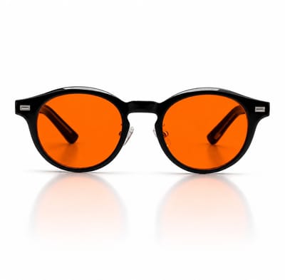 Melato Nox Blauw Licht Bril - Avondbril - 100% Blauwlichtfilter - Computerbril - Oranje Lens - UV400 - Premium - Acetaat Frame - ANSI & ISO Gecertificeerd - Wetenschappelijk Getest - Blauwlichtbril - Inclusief Luxe Doos, Pouch & Doekje