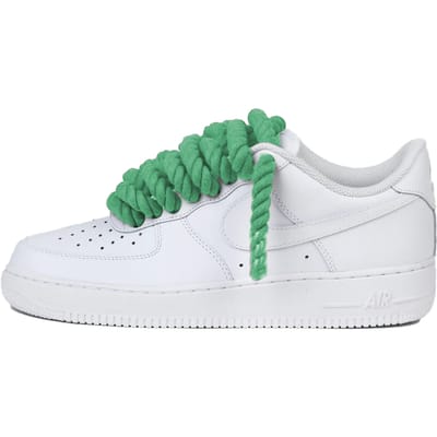Nike Air Force 1 Low Rope Laces Green Custom