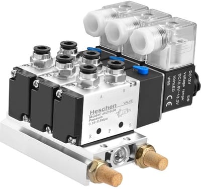 Dailygoody - Pneumatische Solenoidklep - 5/2 Weg - Aluminium