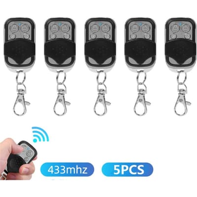 5/10 Stuks 433MHz Draadloze Afstandsbediening Zender Universele Afstandsbediening Draadloos Kopieer Code 4 Kanalen voor Poort/Garage/Deur black