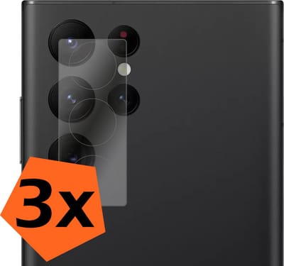 Camera Lens Protector - 3 Stuks - Geschikt voor Samsung Galaxy S22 Ultra - Camera Screenprotector - Gehard Glas - Beschermglas - Tempered Glass - Screen Protector