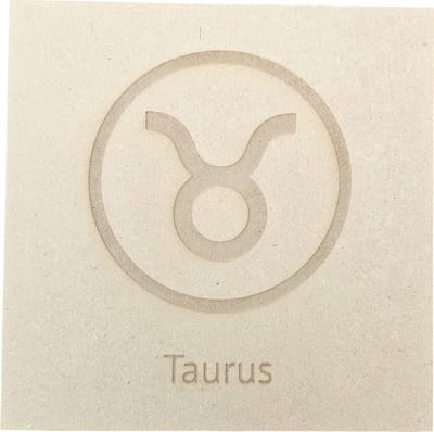 MGM Trading - Horoscoop - Stier - Taurus - 3mm MDF - 15 bij 15cm - Laser gegraveerd