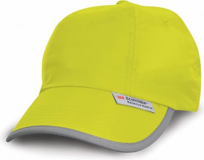 Yoko Baseball Cap With Reflective Hem YC6713 - Yellow - One size