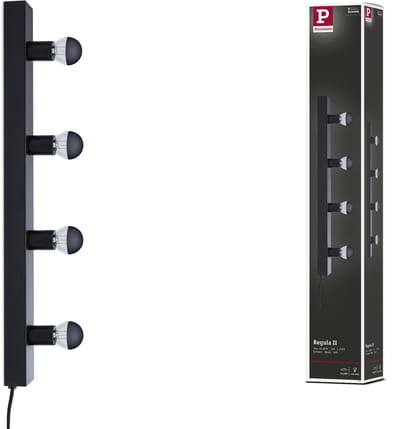LED-spiegellamp Regula II E14 230V max. 4x40W dimbaar Zwart